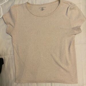 Brandy Melville basic tan tee